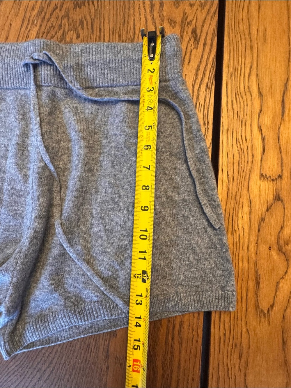 Reformation Cashmere Cozy Knit Drawstring Lounge Shorts Gray - Picture 9 of 9